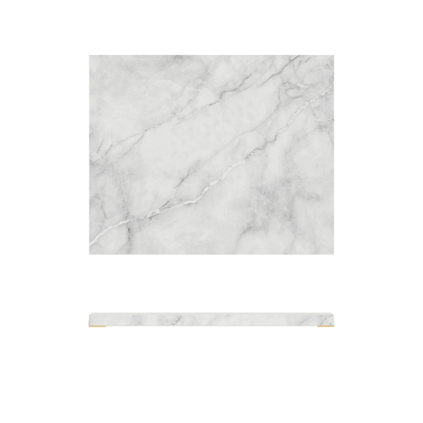 GENWARE | WHITE MARBLE AGRA MELAMINE GN 1/2 SLAB 32.5 X 26.5CM | AG120824
