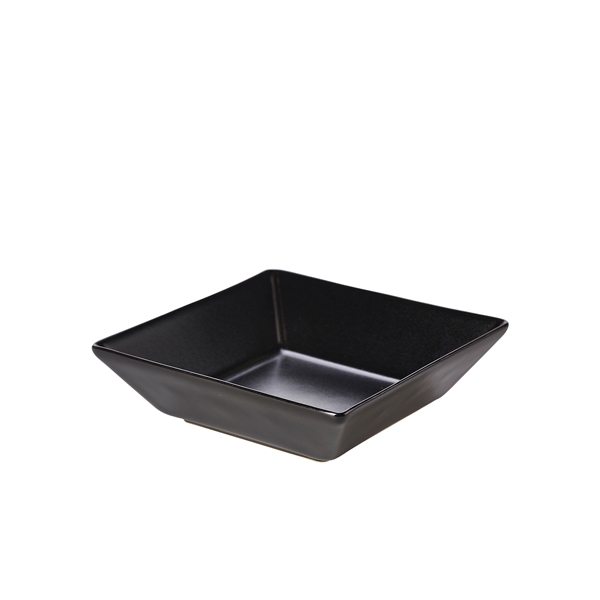 GENWARE | LUNA STONEWARE BLACK SQUARE BOWL 17.5 X 5CM/ 7 X X 6 | B2776