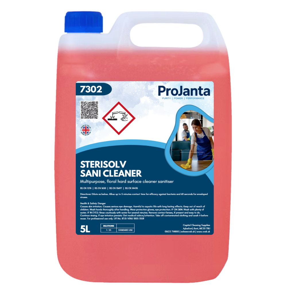 PROJANTA | STERISOLV MULTI PURPOSE CLEANER & SANITISER X 5 LTR | 7302