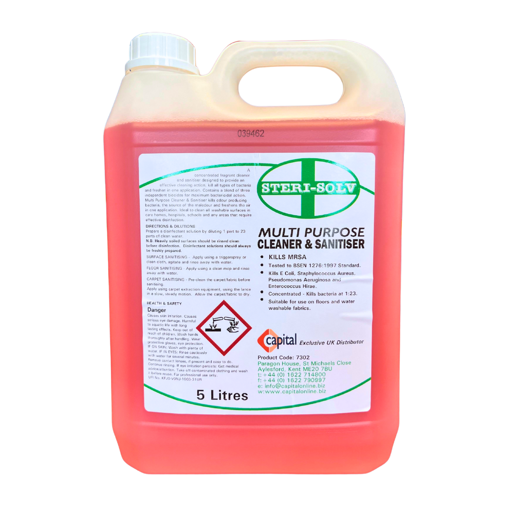 STERI-SOLV |  MULTI-PURPOSE CLEANER & SANITISER X 5 LTR | 203