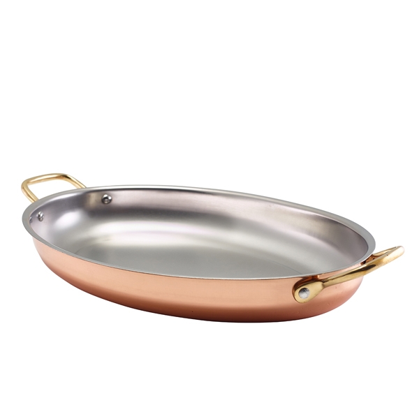 GENWARE | COPPER PLATED OVAL DISH 34 X 23CM X 3 | SSD34C