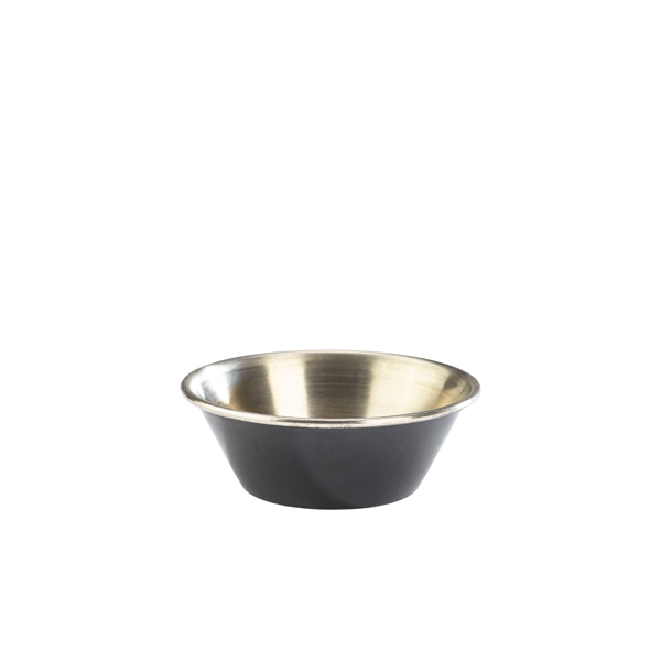 GENWARE | BLACK STAINLESS STEEL RAMEKIN 43ML X 24 | RAMST115BK