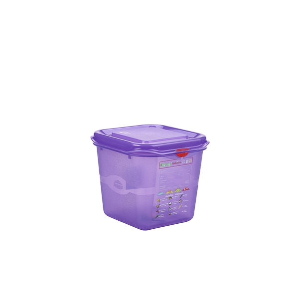 GENWARE | ALLERGEN GN STORAGE CONTAINER 1/6 150MM DEEP 2.6L X 12 | 12390AL