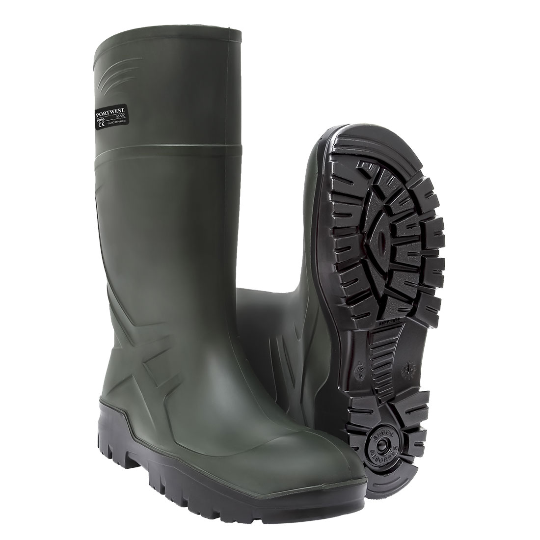 PORTWEST | GREEN PU NON SAFETY WELLINGTON SIZE 06 | FD90GNR39