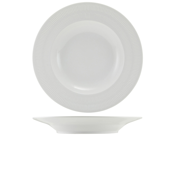 GENWARE | INCISE PORCELAIN SOLARA WINGED PASTA BOWL 28.5CM X 6 | WB-ISL28