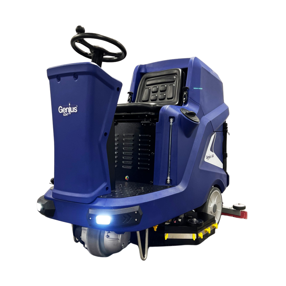 GENIUS G34RB RIDE ON SCRUBBER DRYER 34 INCH C/W BATTERY & CHARGER