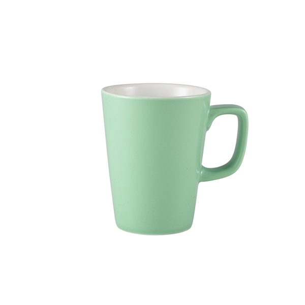 GENWARE | PORCELAIN GREEN LATTE MUG 34CL X 6 | 322135GR