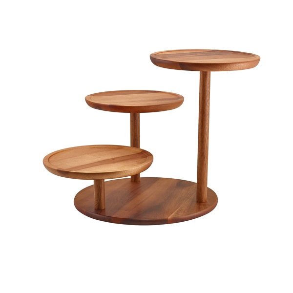 GENWARE | ACACIA WOOD 3 TIER PLATFORM RISER | RSR-WDP3
