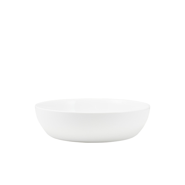 GENWARE | PORCELAIN FLAT CURVED BOWL 23CM X 4 | 367023