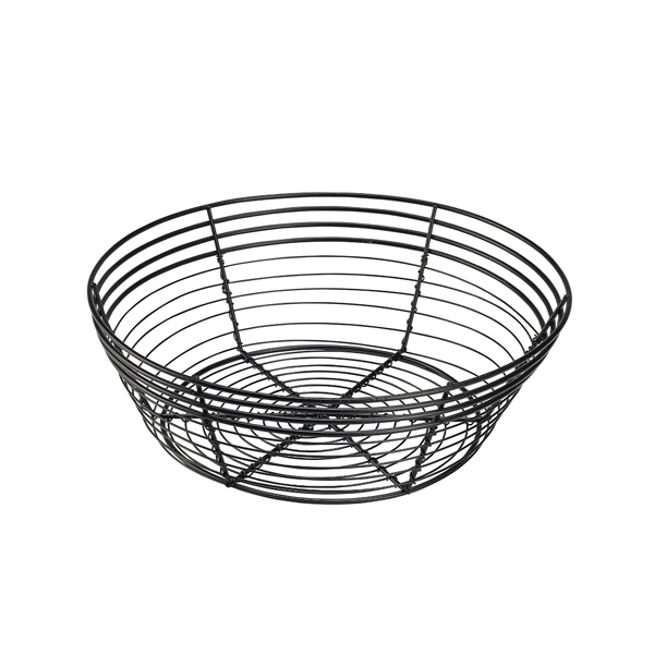 GENWARE | WIRE BASKET ROUND 25.5 X 8CM X 6 | WB25BK