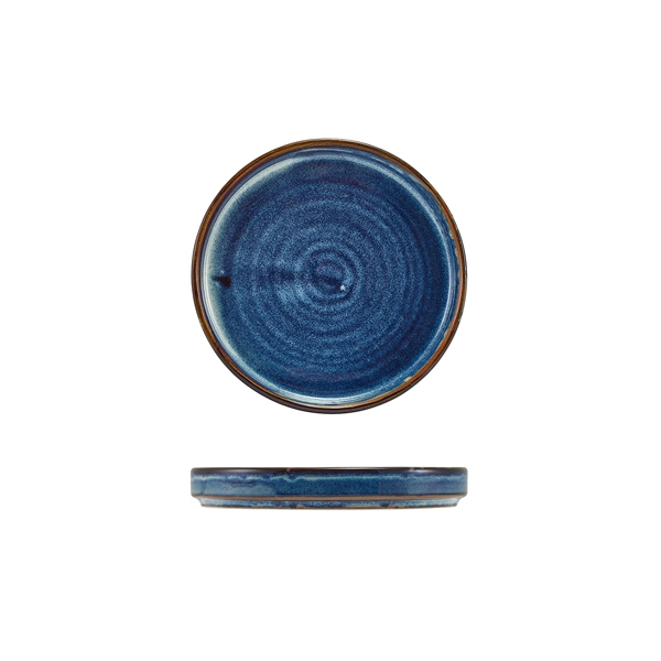 GENWARE | TERRA PORCELAIN AQUA BLUE LOW PRESENTATION PLATE 14CM X 12 | LP-PBL14