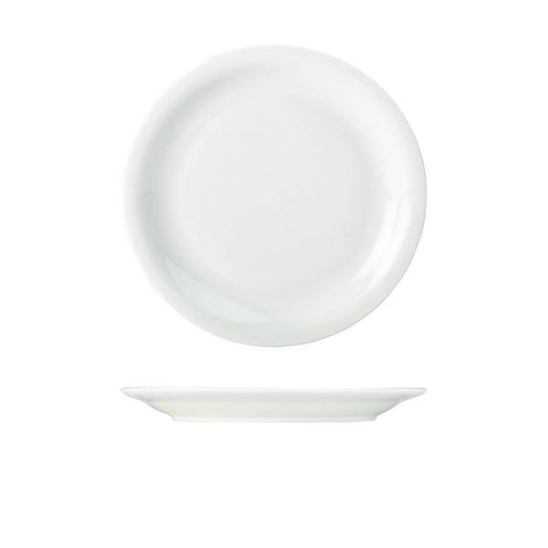 GENWARE | PORCELAIN NARROW RIM PLATE 24CM X 6 | 160324