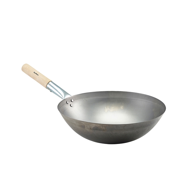 GENWARE | BLACK IRON WOK ROUND BASE 35.6CM | BIWR14