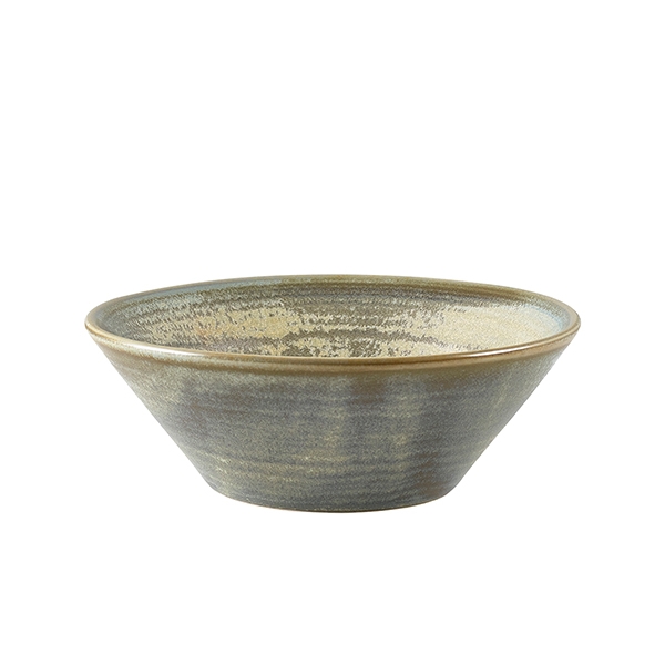 GENWARE | TERRA PORCELAIN MATT GREY CONICAL BOWL 14CM X 6 | CN-PMG14