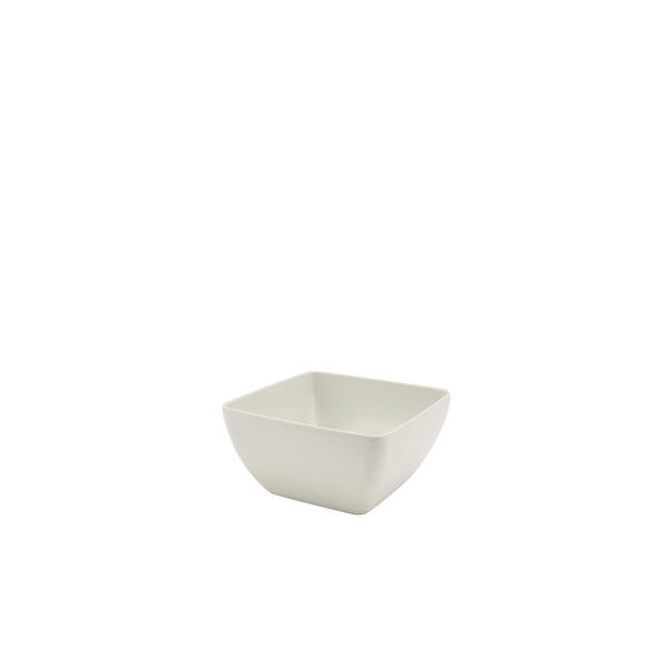 GENWARE |  WHITE MELAMINE CURVED SQUARE BOWL 12.5 CM | MELSQB-12