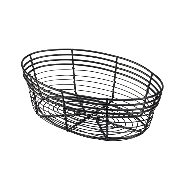 GENWARE | WIRE BASKET OVAL 25.5 X 16 X 8CM X 6 | WB2516BK