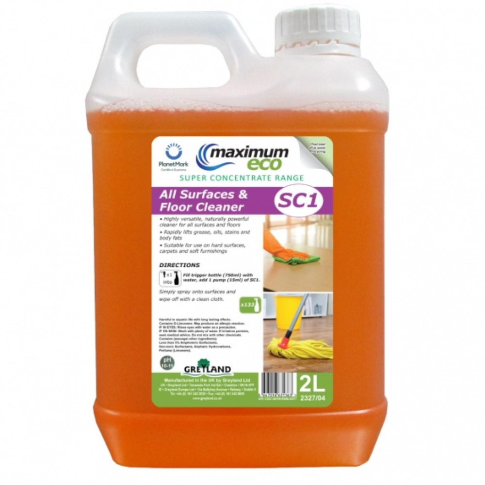 GREYLAND | MAXIMUM ECO SUPER CONCENTRATE SC1 SURFACE AND FLOOR CLEANER X 5 LTR | 2327/04