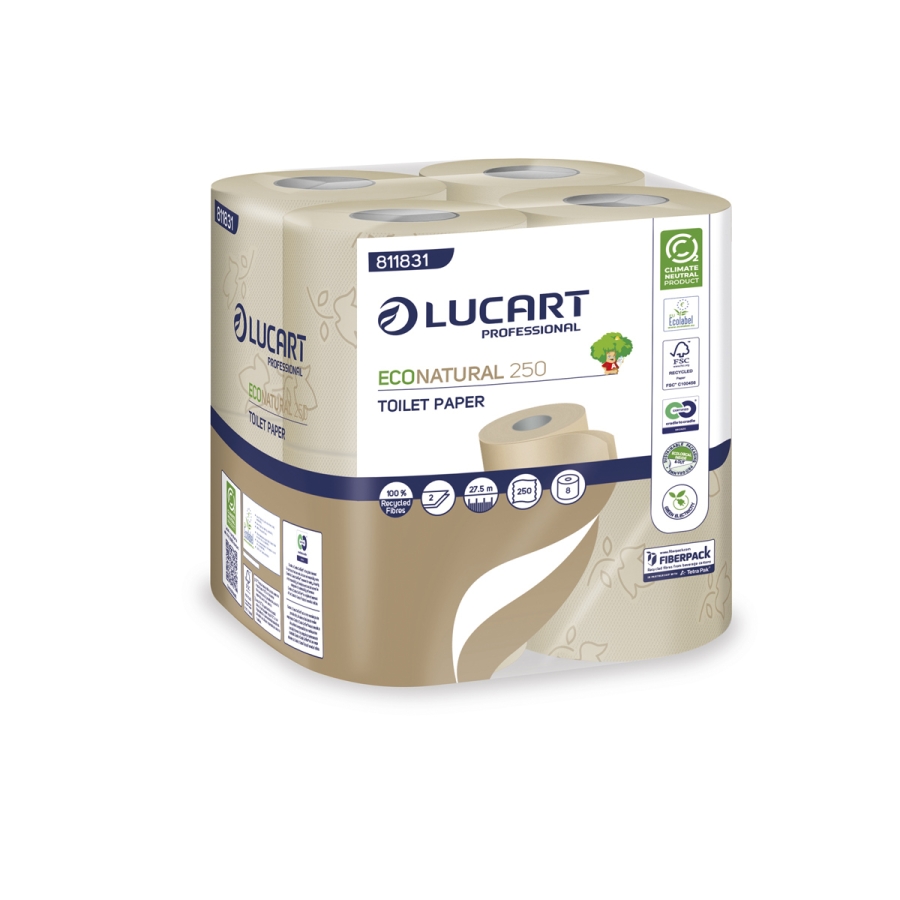 LUCART | ECONATURAL 2 PLY TOILET ROLL X 64 | 811831D