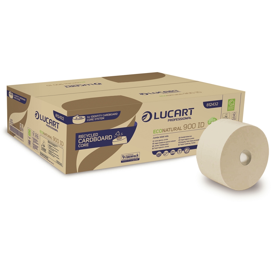 LUCART | ECONATURAL 2 PLY MINI JUMBO TOILET ROLL X 12 | 812432