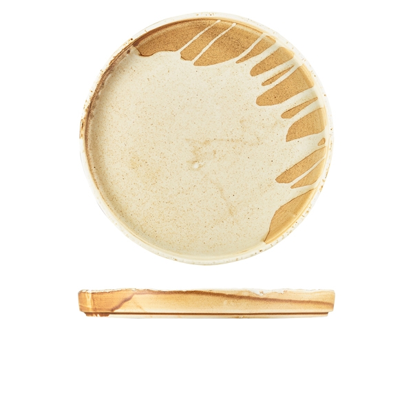 GENWARE | ROKO PORCELAIN SAND PRESENTATION PLATE 26CM X 4 | PR-RKS26