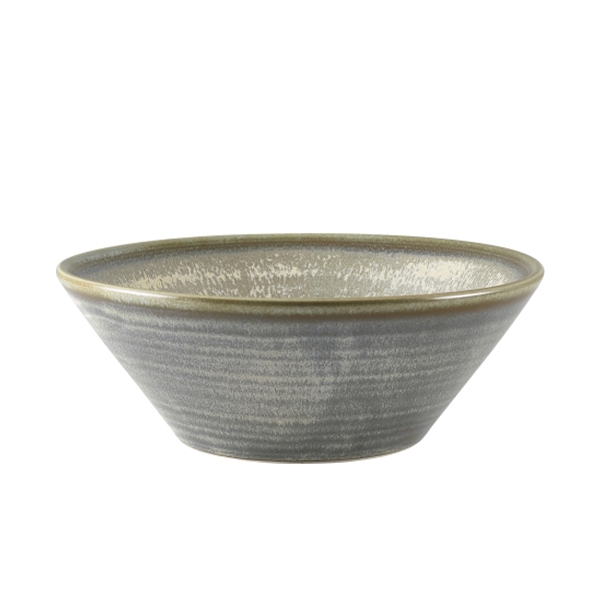 GENWARE | TERRA PORCELAIN MATT GREY CONICAL BOWL 16CM X 6 | CN-PMG16