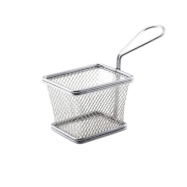 GENWARE | SERVING FRY BASKET RECTANGULAR 12.5 X 10 X 8.5CM X 6 | SVB1210