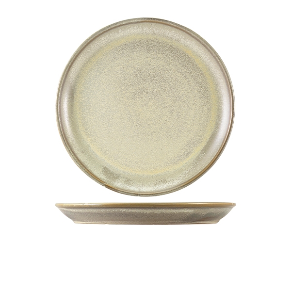 GENWARE | TERRA PORCELAIN MATT GREY COUPE PLATE 27.5CM X 6 | CP-PMG27
