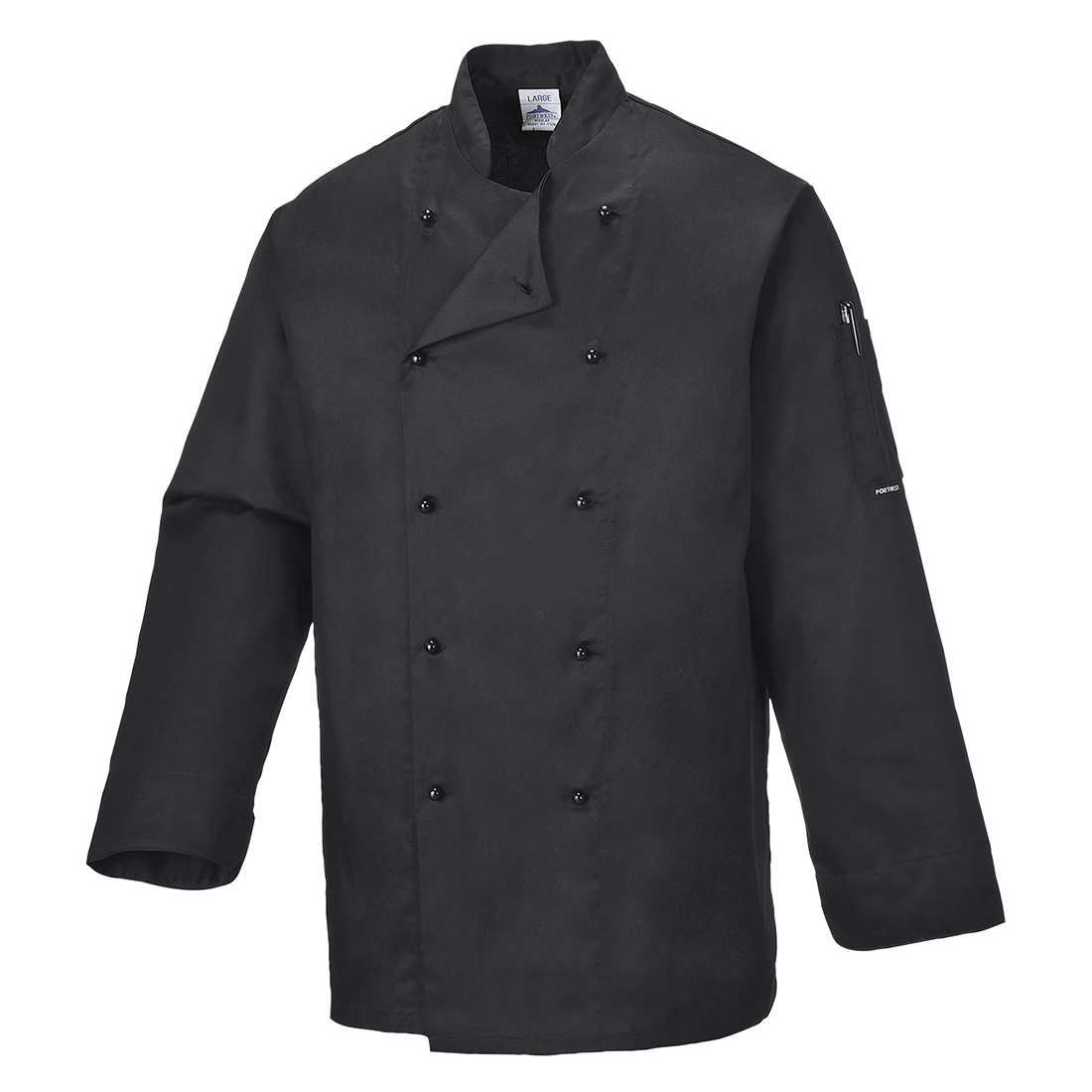 PORTWEST | SOMERSET CHEFS LONG SLEEVE JACKET BLACK | C834BKR