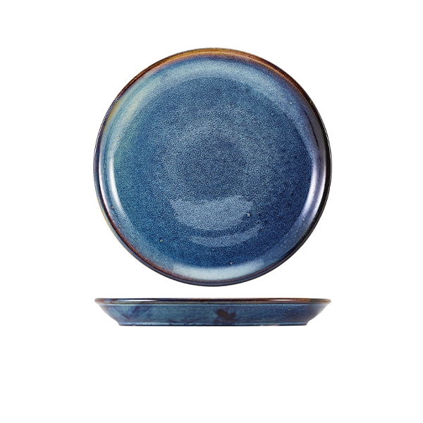 GENWARE | TERRA PORCELAIN AQUA BLUE COUPE PLATE 19CM X 6 | CP-PBL19