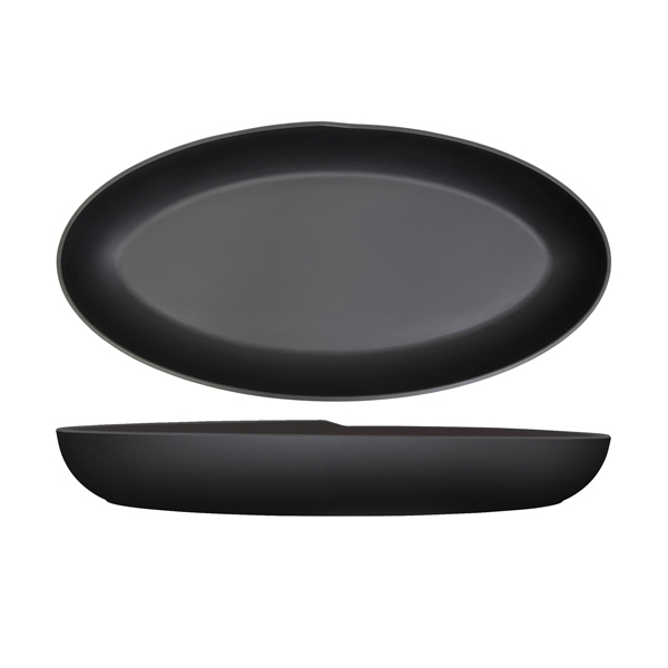 GENWARE | BLACK CPH OVAL M/MINE DEEP DISH 55 X 27.5 X 7.5CM | CP550102