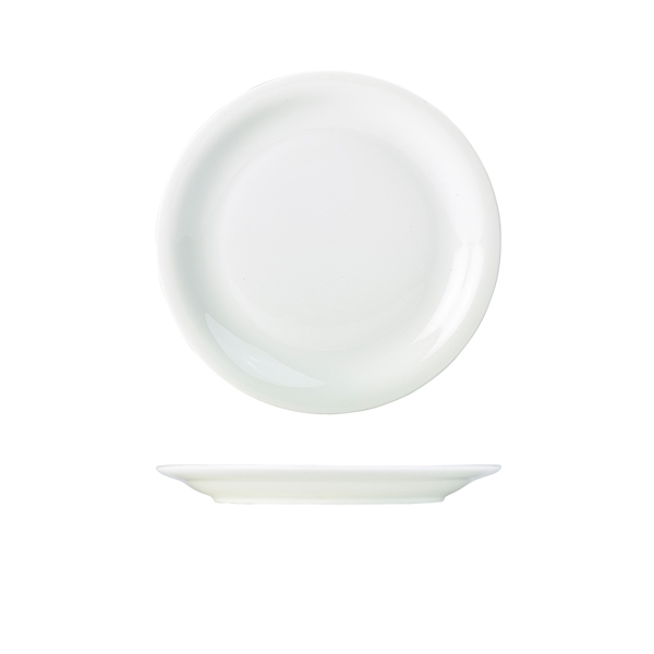 GENWARE | PORCELAIN NARROW RIM PLATE 22CM X 6 | 160322