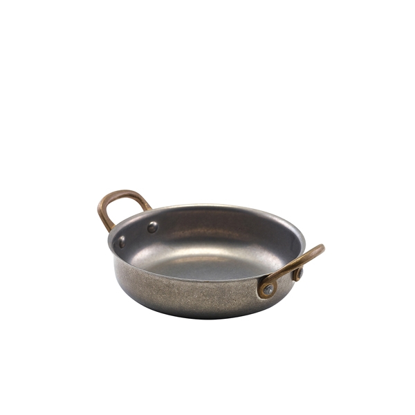 GENWARE | VINTAGE STEEL ROUND DISH 13.5 X 3.75CM X 6 | SRD14V