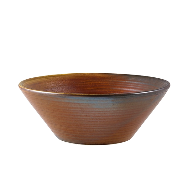 GENWARE | TERRA PORCELAIN RUSTIC COPPER CONICAL BOWL 16CM X 6 | CN-PRC16