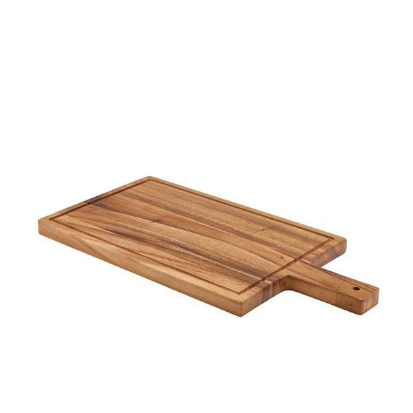 GENWARE | ACACIA WOOD HANDLED SERVING BOARD 44 X 22CM | WPB4422