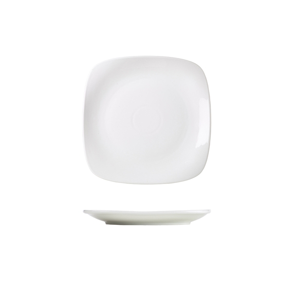 GENWARE | PORCELAIN ROUNDED SQUARE PLATE 17CM X 6 | 184517
