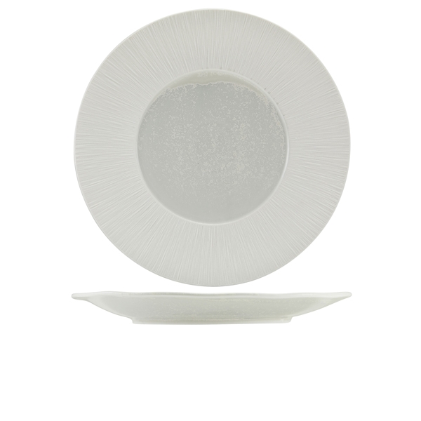 GENWARE | INCISE PORCELAIN LUCINE WINGED PLATE 31CM X 6 | WP-PLC31
