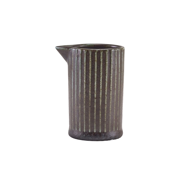 GENWARE | TERRA PORCELAIN BLACK FLUTED JUG 10CL X 6 | JUG-PBKF10