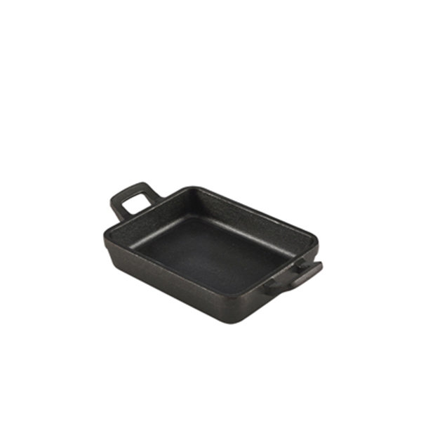 GENWARE | MINI CAST IRON RECTANGULAR DISH 14X11X3CM X 6 | C1411