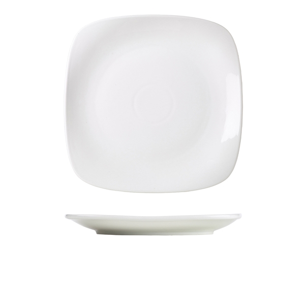 GENWARE | PORCELAIN ROUNDED SQUARE PLATE 27CM X 6 | 184527