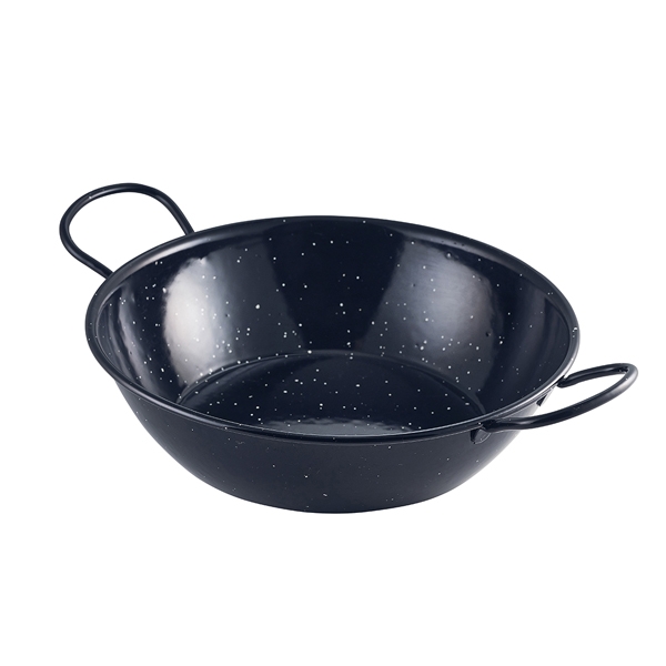 GENWARE | BLACK ENAMEL DISH 26CM X 6 | E0626