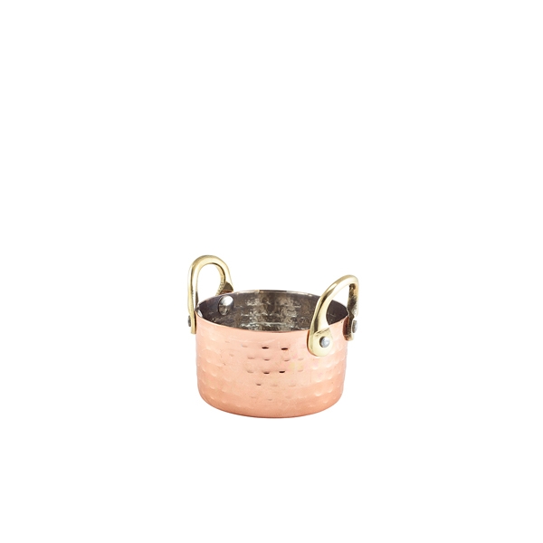GENWARE | MINI HAMMERED COPPER CASSEROLE DISH 8.2 X 5CM X 12 | MHCD8C