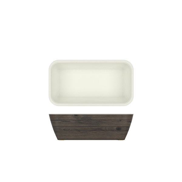 GENWARE | OAK/ WHITE NEW HAVEN M/MINE DEEP DISH 32.5 X 17.6 X 10CM | NH135105