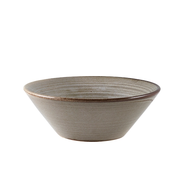 GENWARE | TERRA PORCELAIN GREY CONICAL BOWL 14CM X 6 | CN-PG14