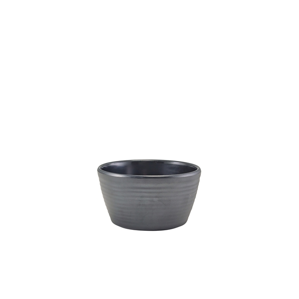 GENWARE | MELAMINE MATT BLACK RIPPLE RAMEKIN 113ML X 24 | R287-03
