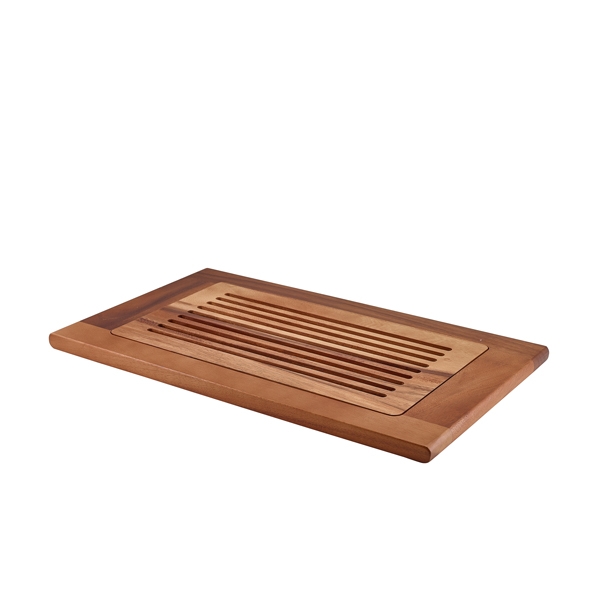 GENWARE | ACACIA WOOD SLATTED CHOPPING BOARD GN 1/1 | WCB5332