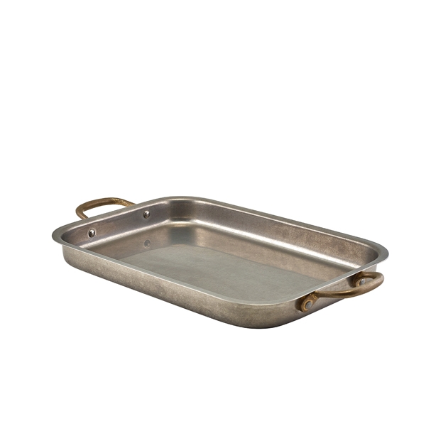 GENWARE | VINTAGE STEEL DEEP TRAY 33 X 23.5CM X 3 | SDT3323V