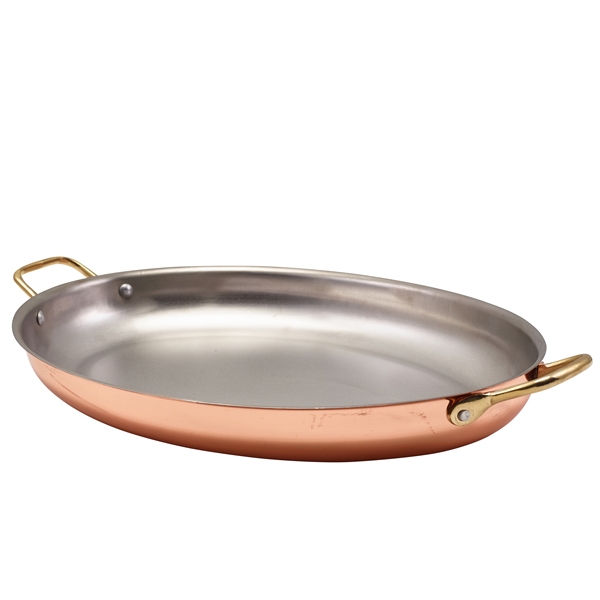 GENWARE | COPPER PLATED OVAL DISH 37.5 X 26CM X 3 | SSD38C