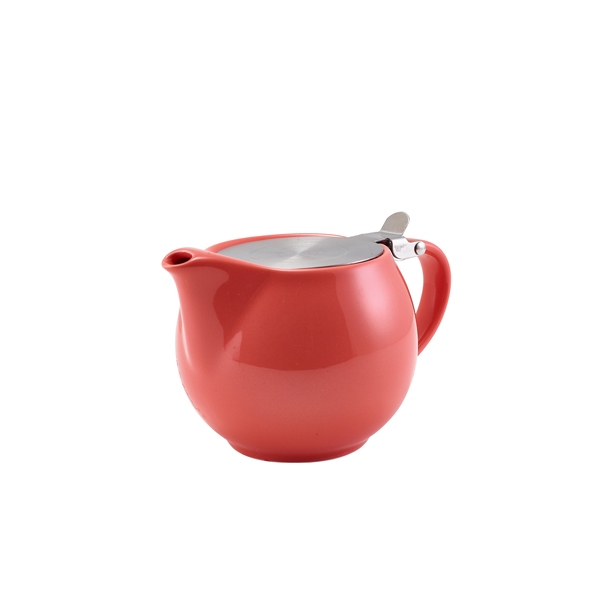 GENWARE | PORC CORAL TEAPOT WITH ST/ ST LID & INFUSER 50CL X 6 | 395950CRL