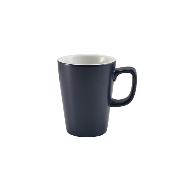 GENWARE | PORCELAIN MATT BLUE LATTE MUG 34CL X 6 | 322135MBL