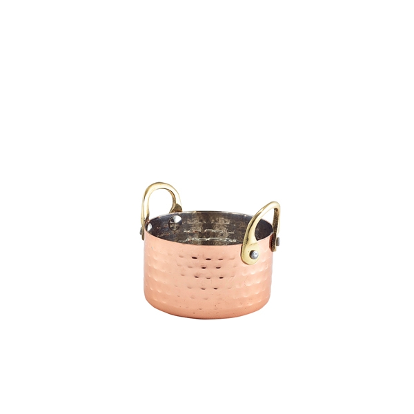 GENWARE | MINI HAMMERED COPPER CASSEROLE DISH 9.2 X 5CM X 12 | MHCD9C